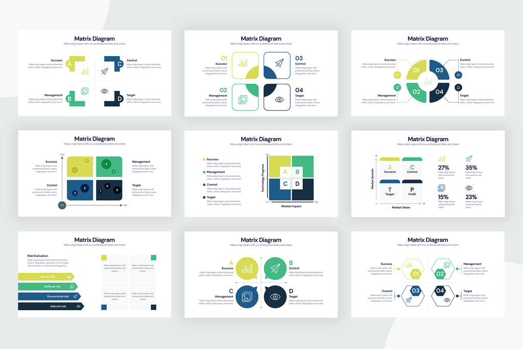 Graph Matrx Infograph Matrix Diagram Infographic Templates – Slidewalla