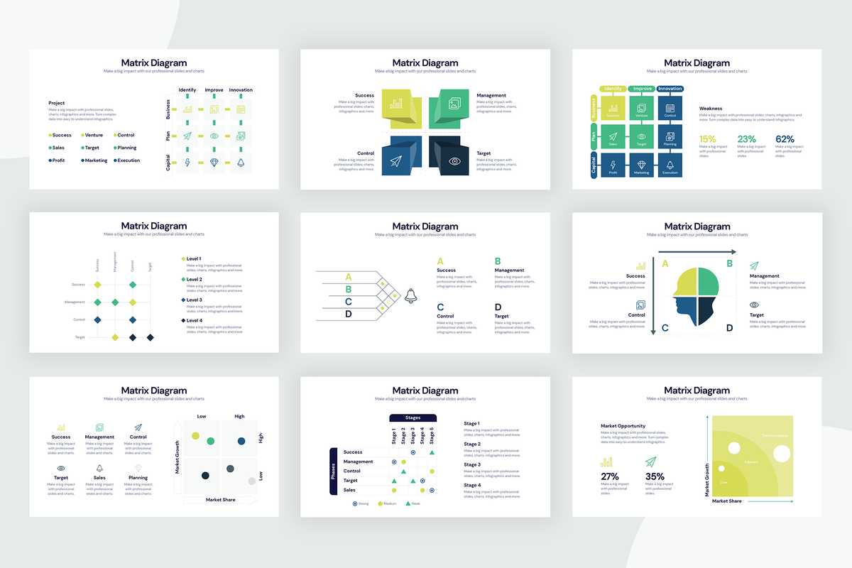 Graph Matrx Infograph Matrix Diagram Infographic Templates – Slidewalla