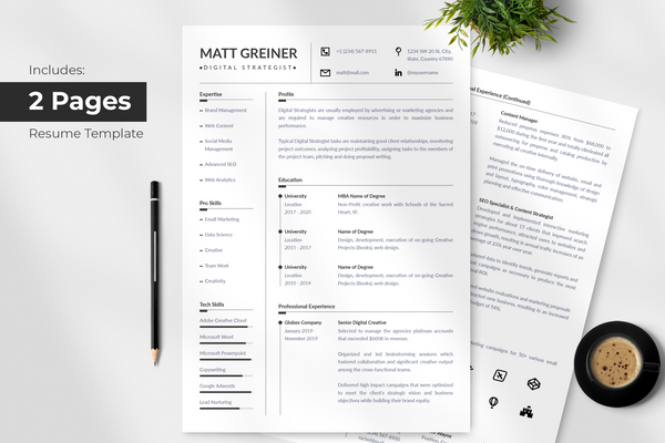 Matt Resume Template + Cover Letter