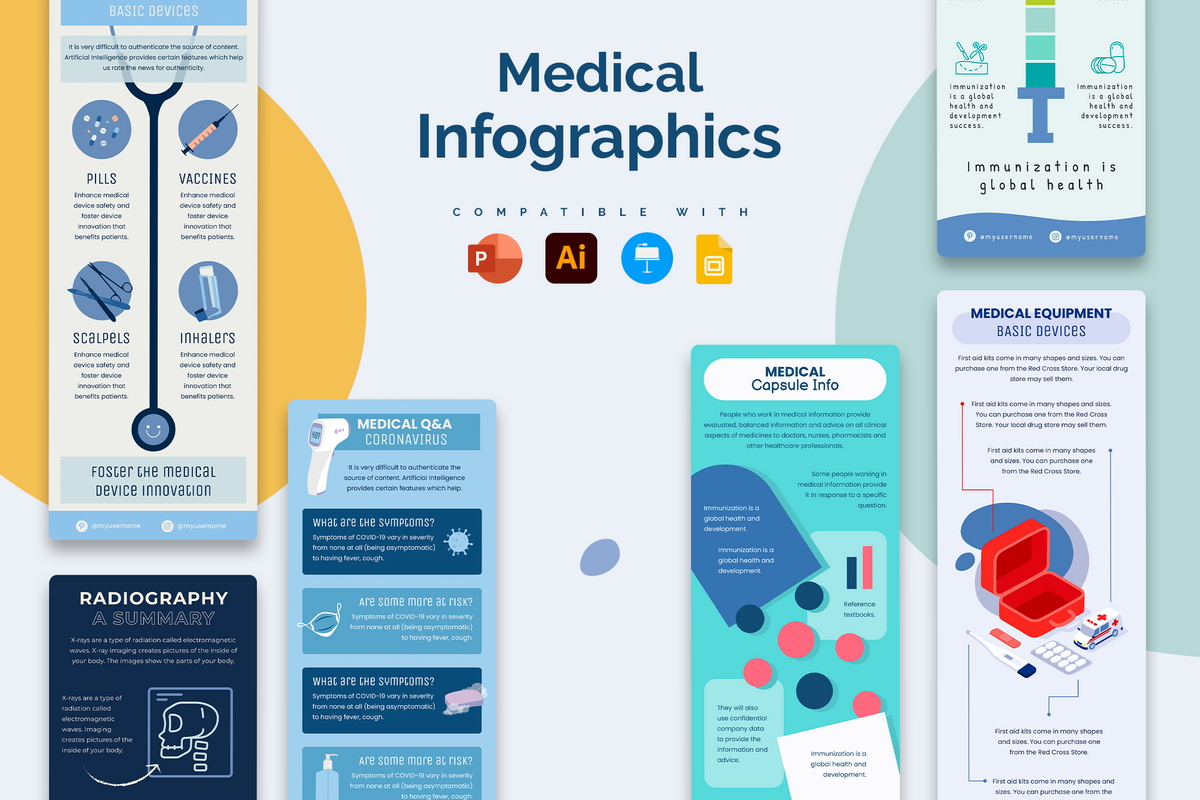 Medical Vertical Infographics Templates