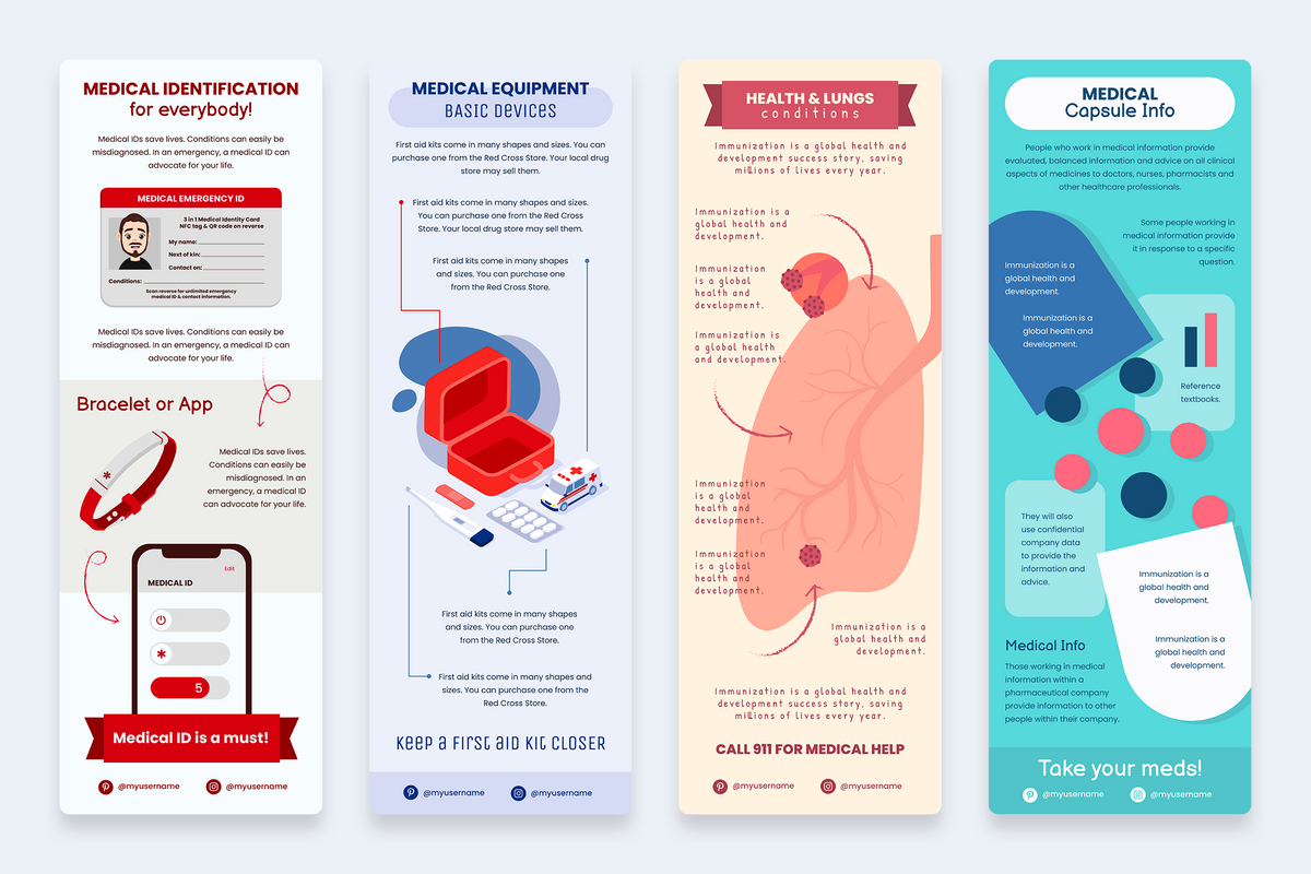 Medical Vertical Infographics Templates