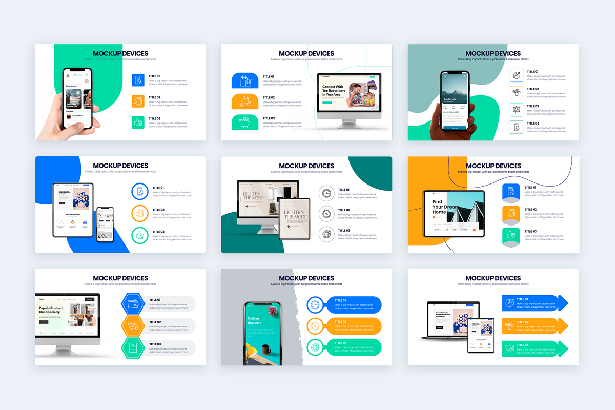 Mockup Devices Powerpoint Infographic Template