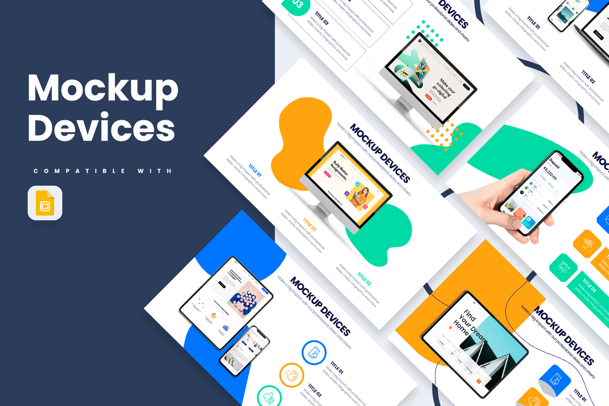 Mockup Devices Google Slides Infographic Template