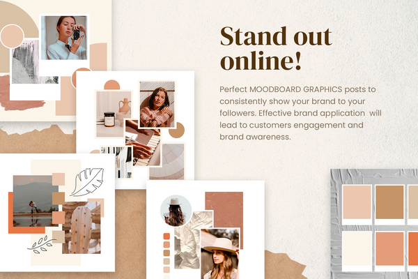 Moodboard Graphics Posts Templates for CANVA