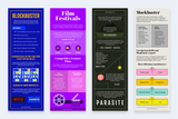Movie Vertical Infographics Templates