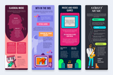 Music Vertical Infographics Templates