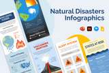 Natural Disaster Vertical Infographics Templates