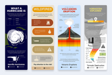Natural Disaster Vertical Infographics Templates