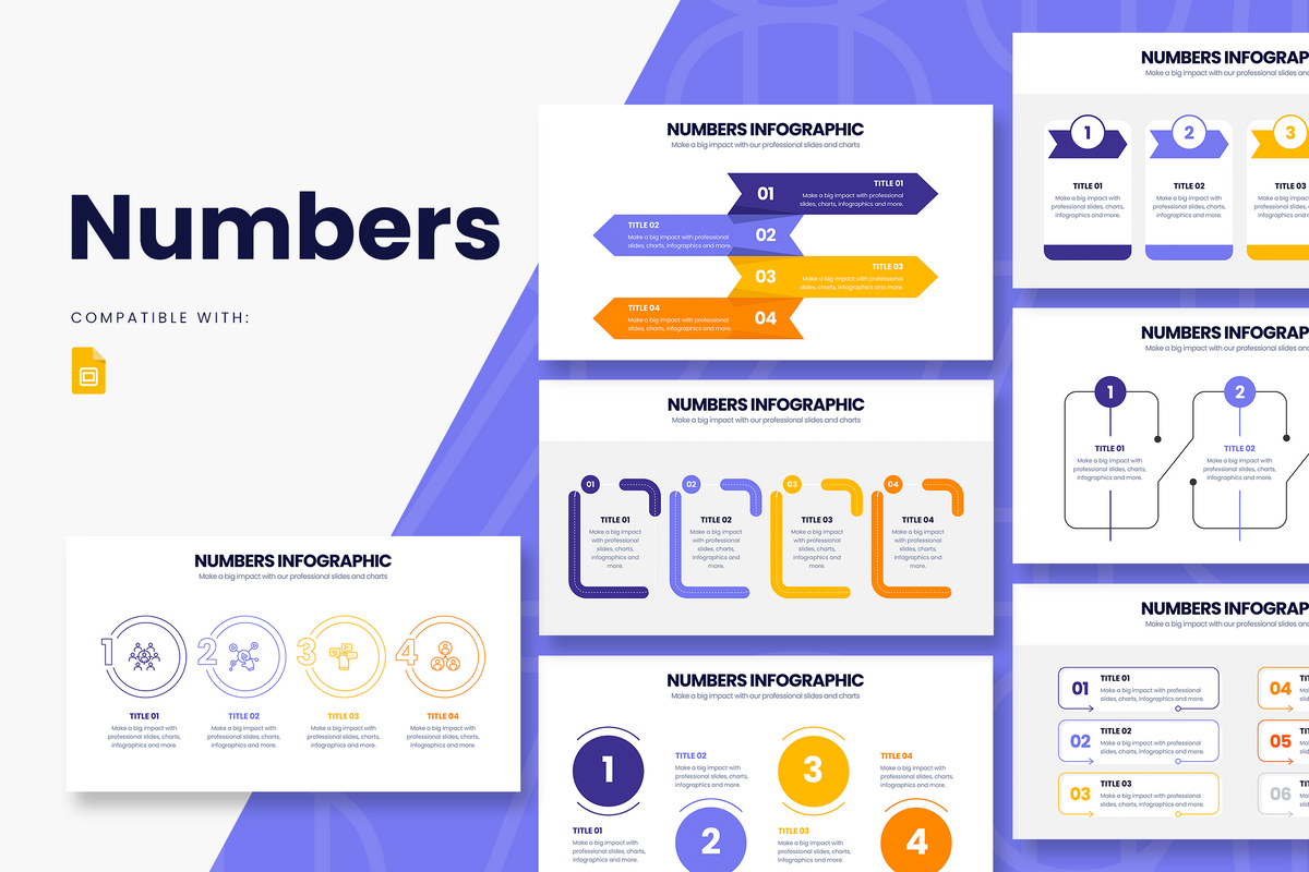 Numbers Google Slides Infographic Template