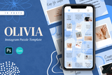 Olivia Instagram Puzzle Template for CANVA & Photoshop