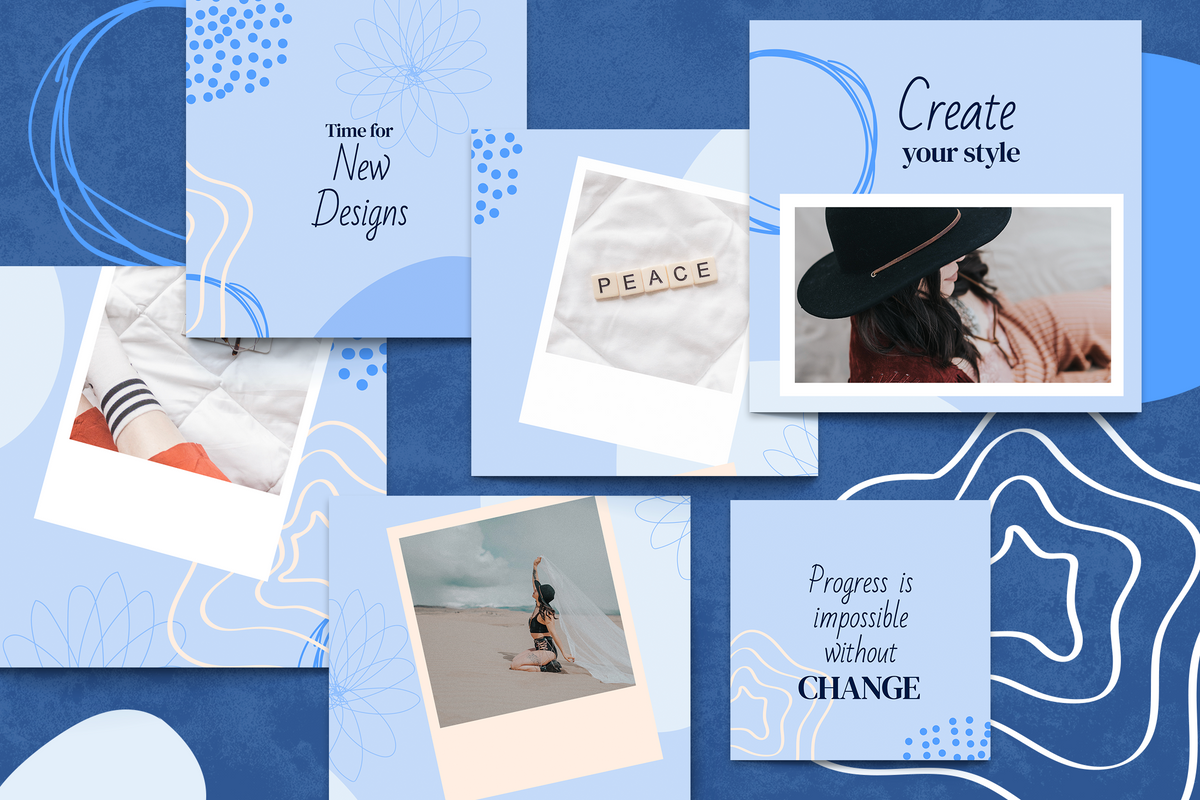 Olivia Instagram Puzzle Template for CANVA & Photoshop