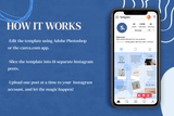 Olivia Instagram Puzzle Template for CANVA & Photoshop
