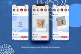 Olivia Instagram Puzzle Template for CANVA & Photoshop