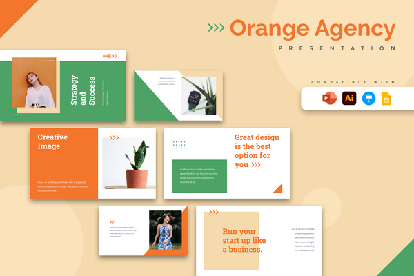 Orange Agency Presentation Templates