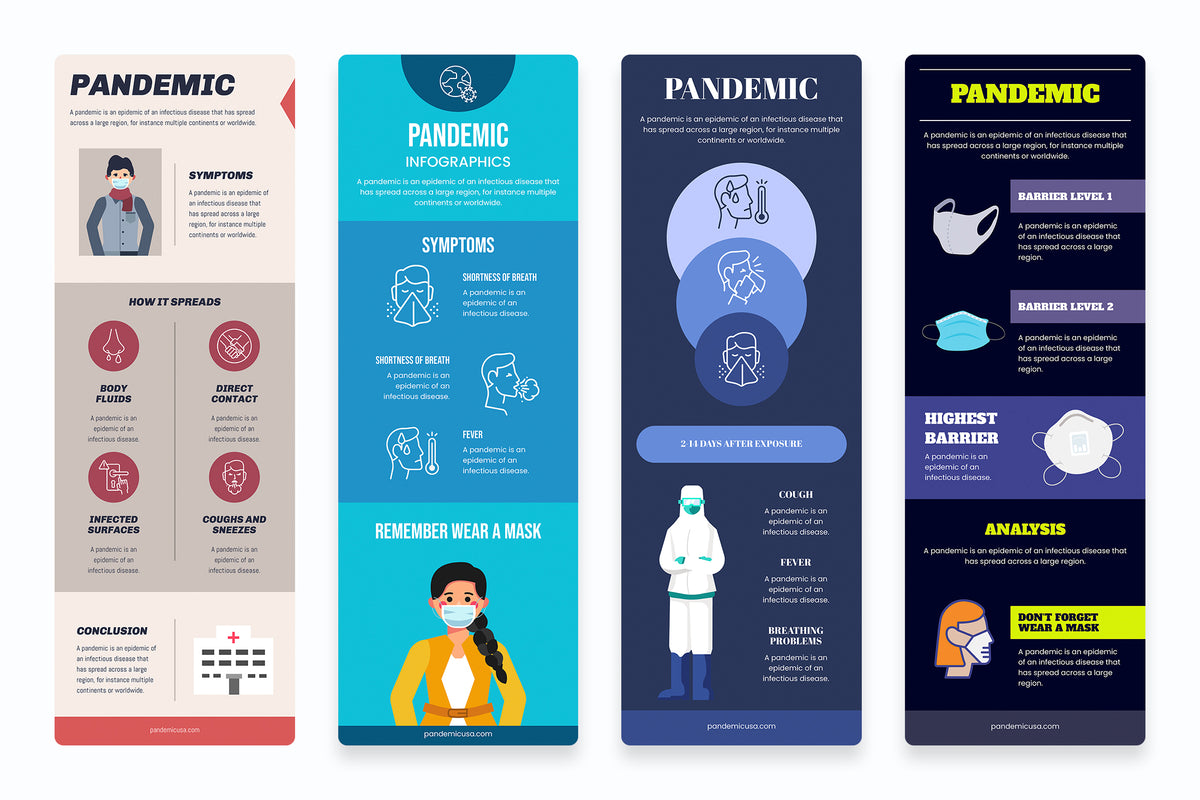 Pandemic Vertical Infographics Templates