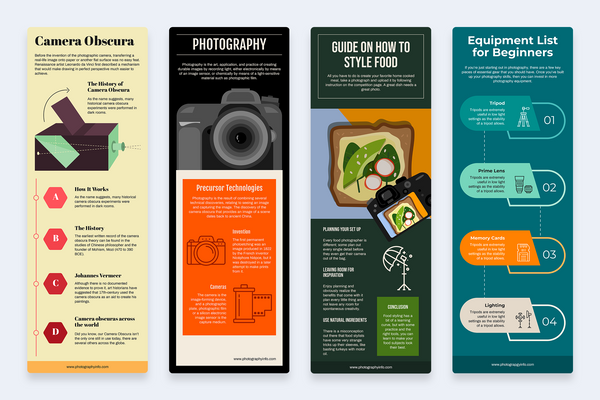 Photography Vertical Infographics Templates