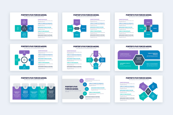 Porter's Five Forces Keynote Infographic Template