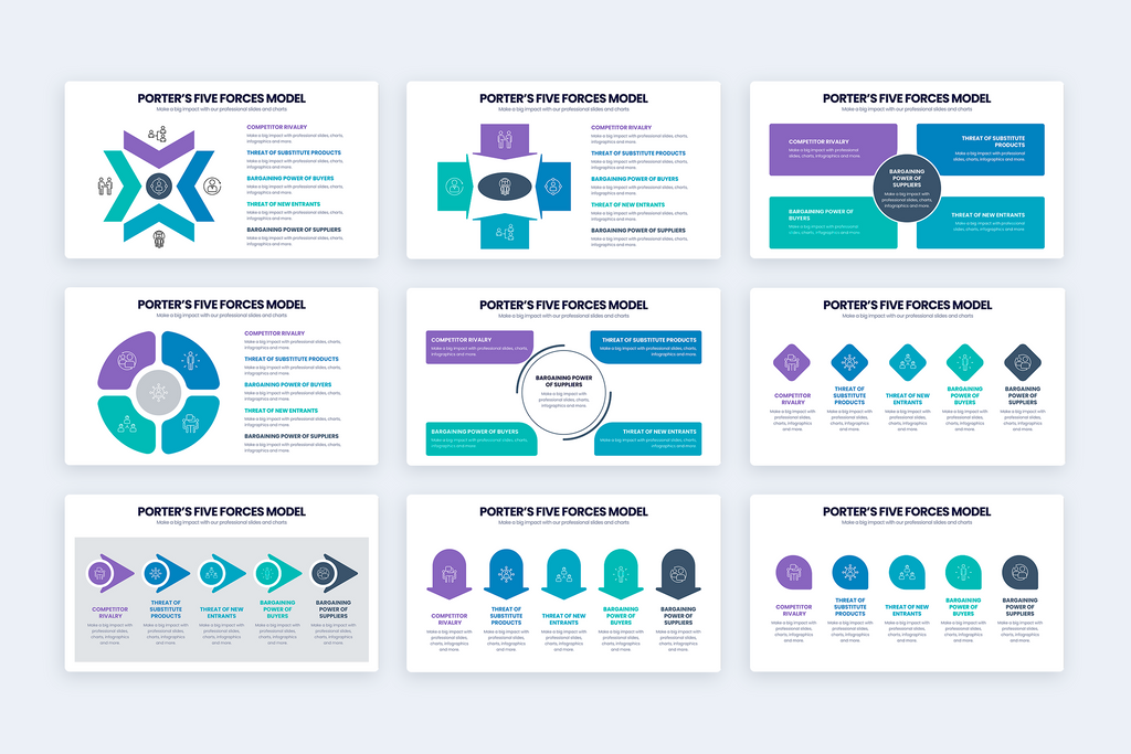 Force Infographic Example Porter's Five Forces Illustrator Infographic Template – Slidewalla