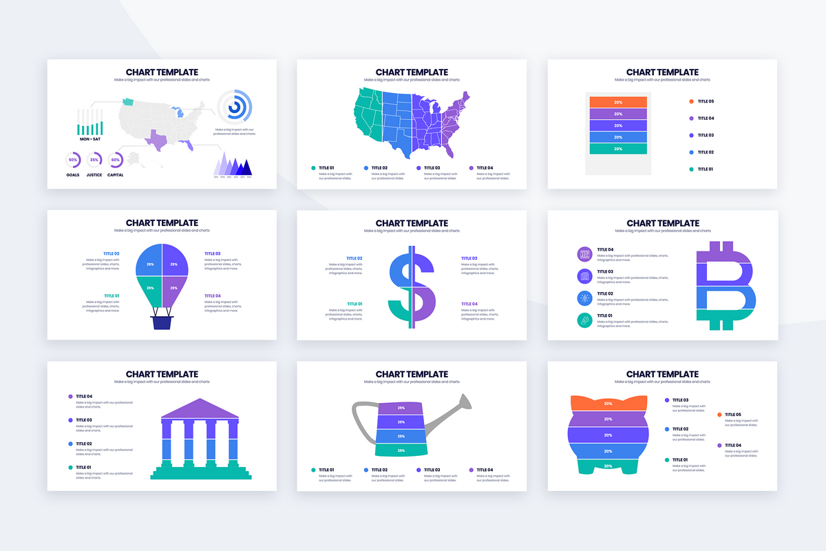 PowerPoint Charts and Graphs Bundle