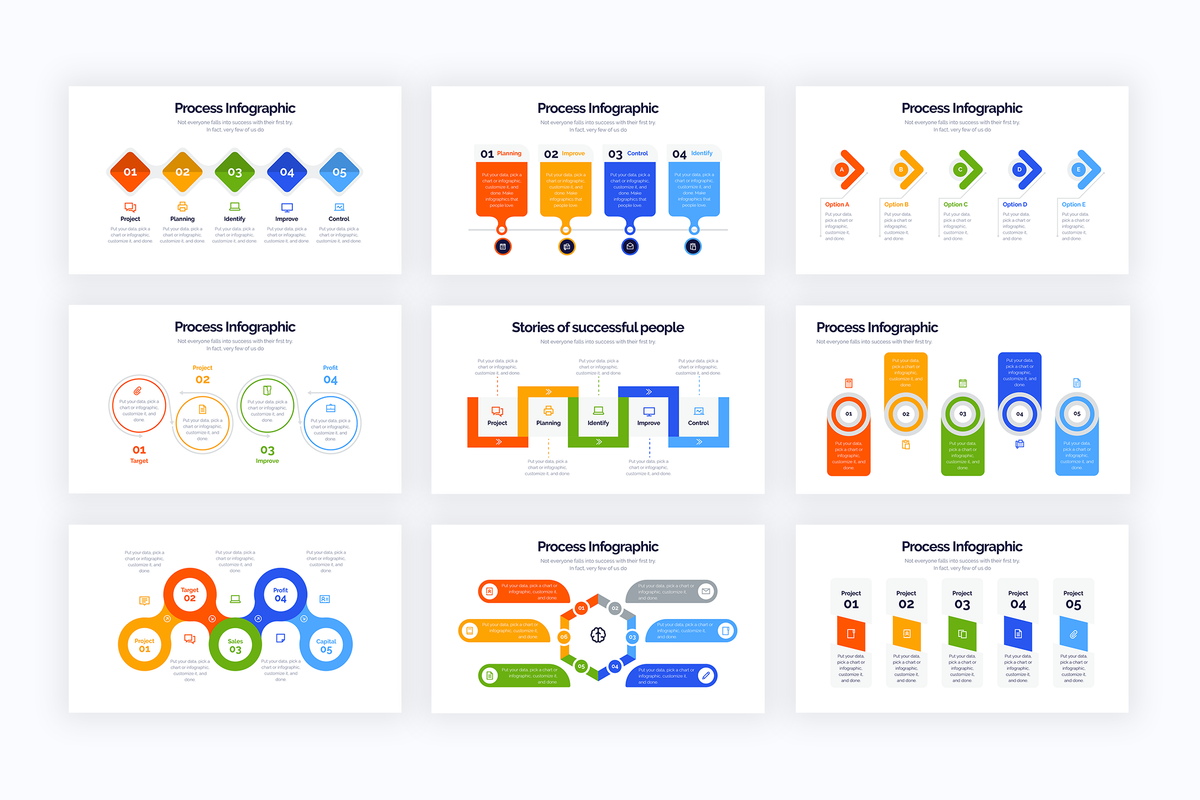 Process Google Slides Infographics