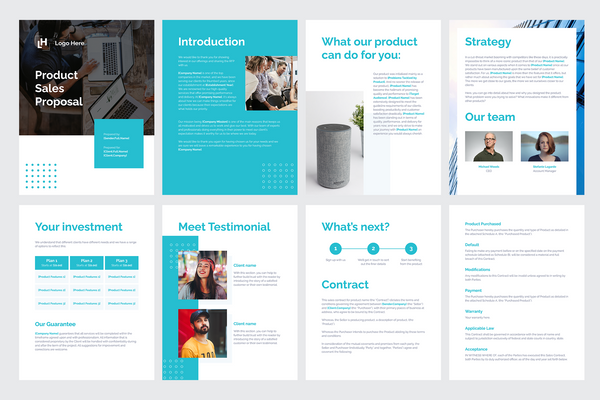 Product Sale Proposal Template for CANVA & ILLUSTRATOR