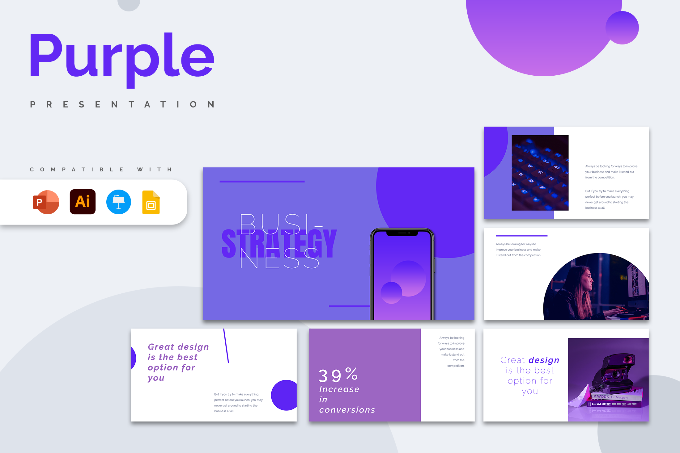 Purple Presentation Templates – Slidewalla