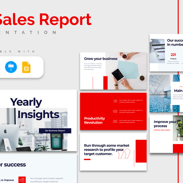Sales Report Template Powerpoint
