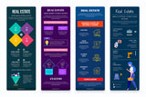 Real Estate Vertical Infographics Templates