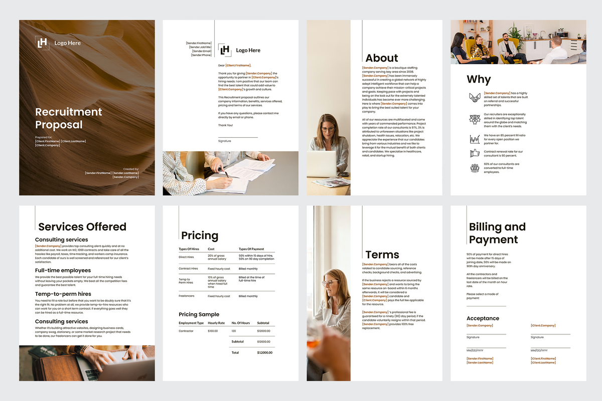 Recruitment Proposal Template for CANVA & ILLUSTRATOR