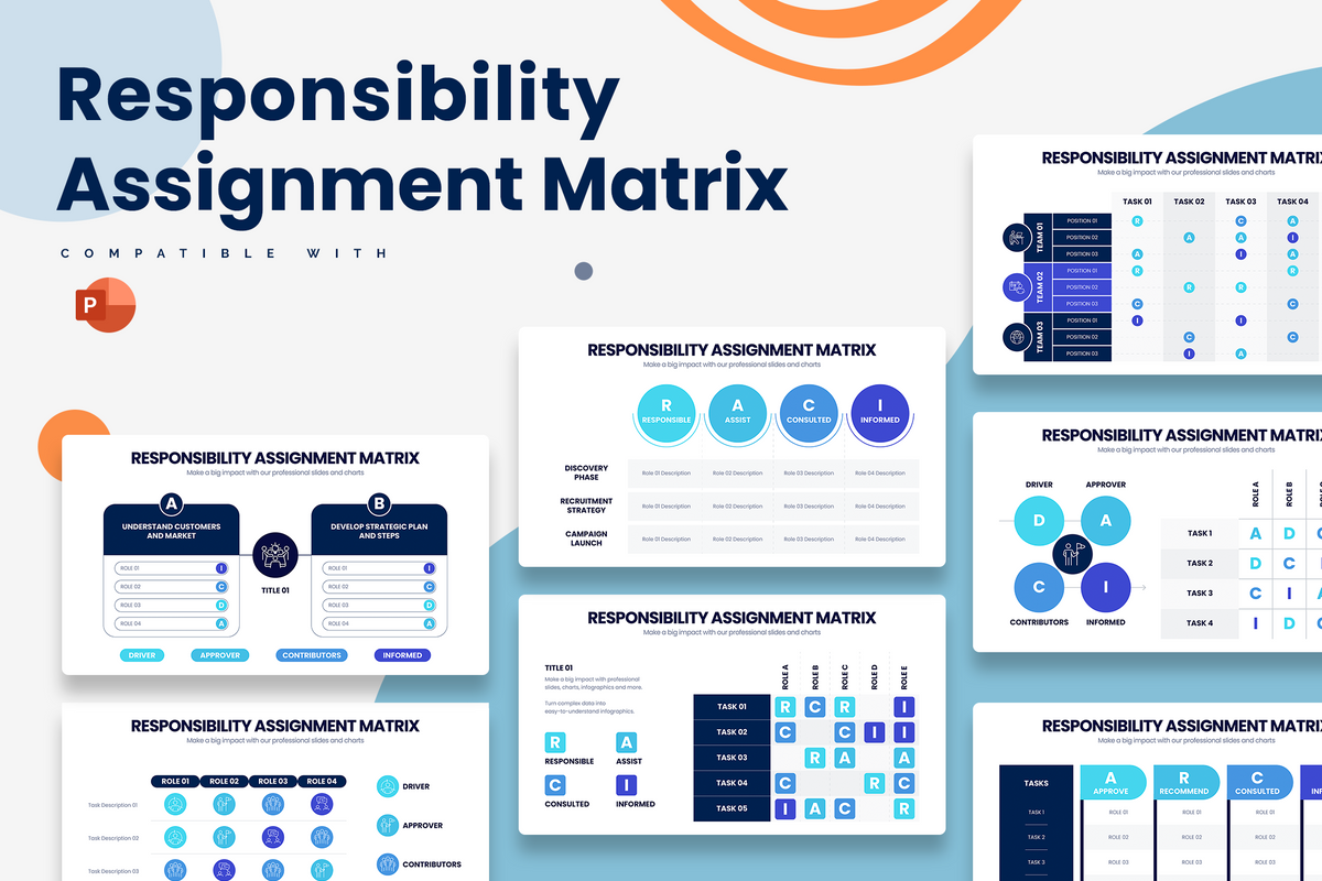 Responsibility Assignment Matrix Powerpoint Infographic Template