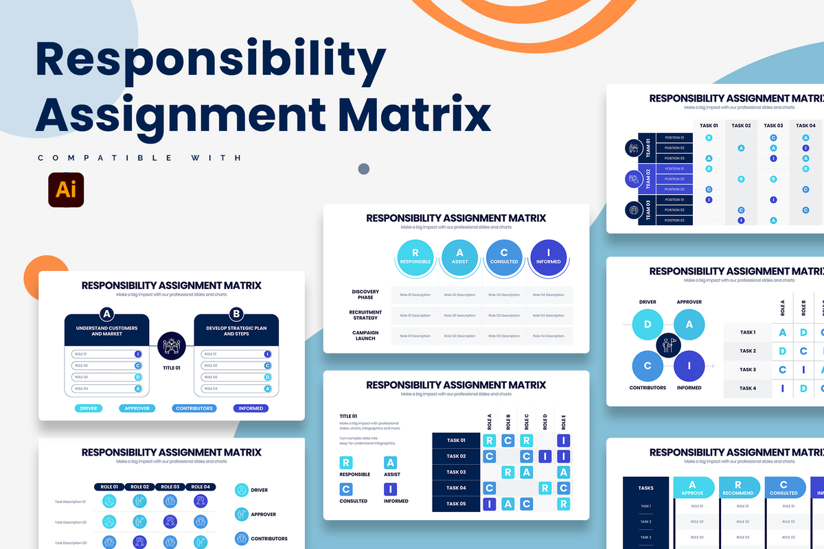 Responsibility Assignment Matrix Illustrator Infographic Template