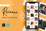 Roxanne Instagram Puzzle Template for CANVA & Photoshop