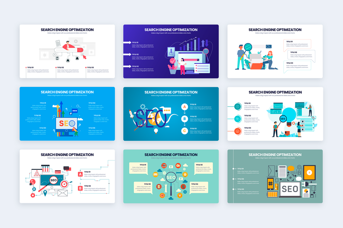 SEO Powerpoint Infographic Template