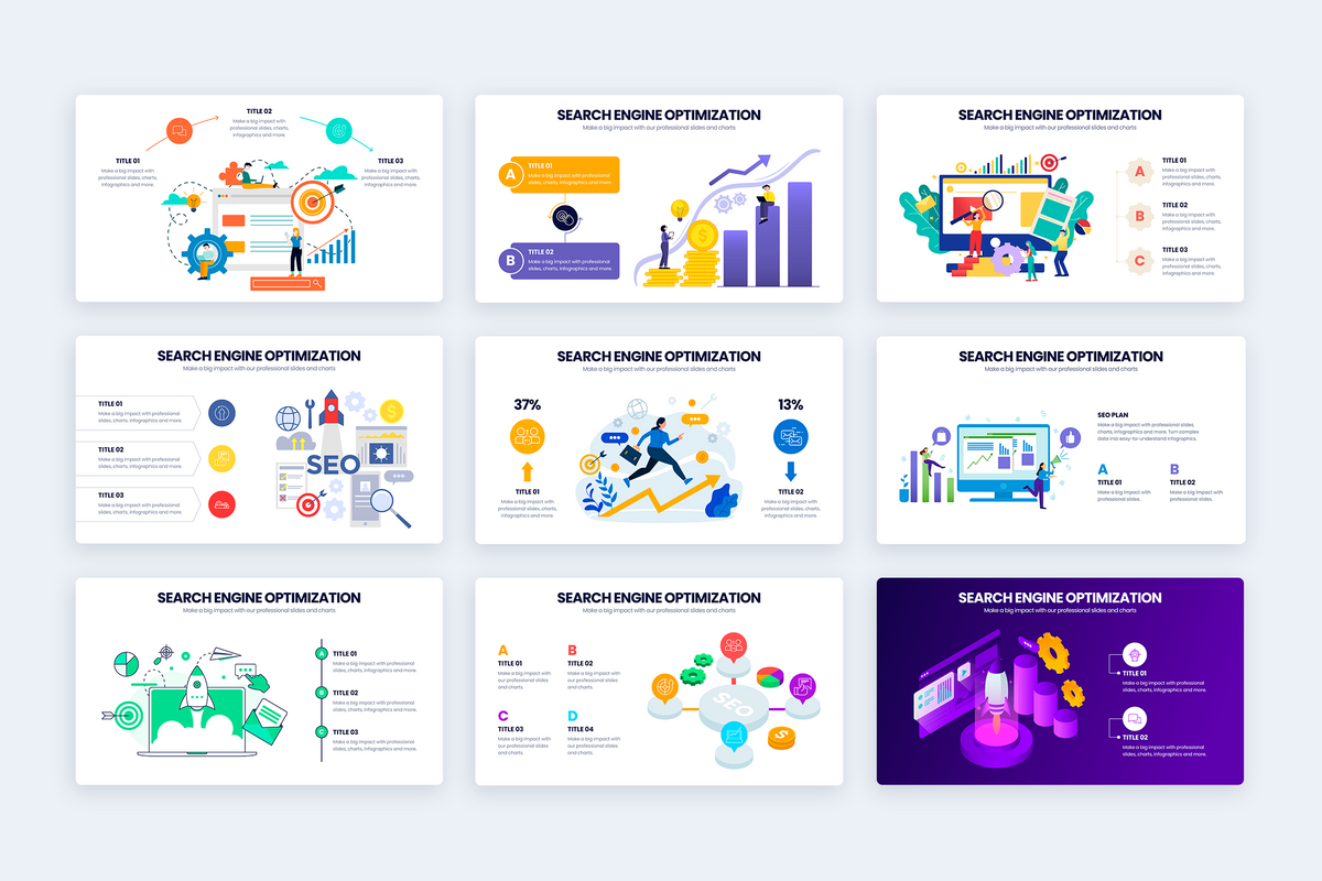 SEO Powerpoint Infographic Template