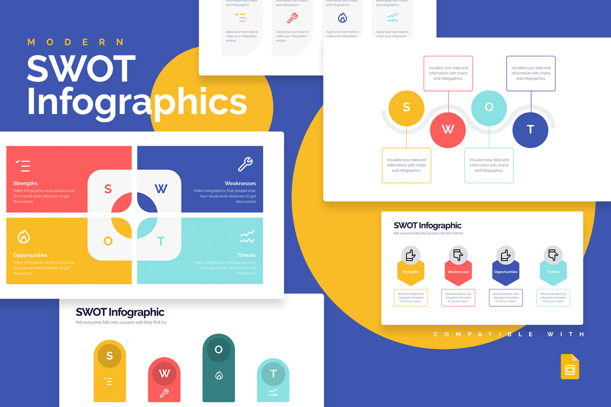 SWOT Google Slides Infographics