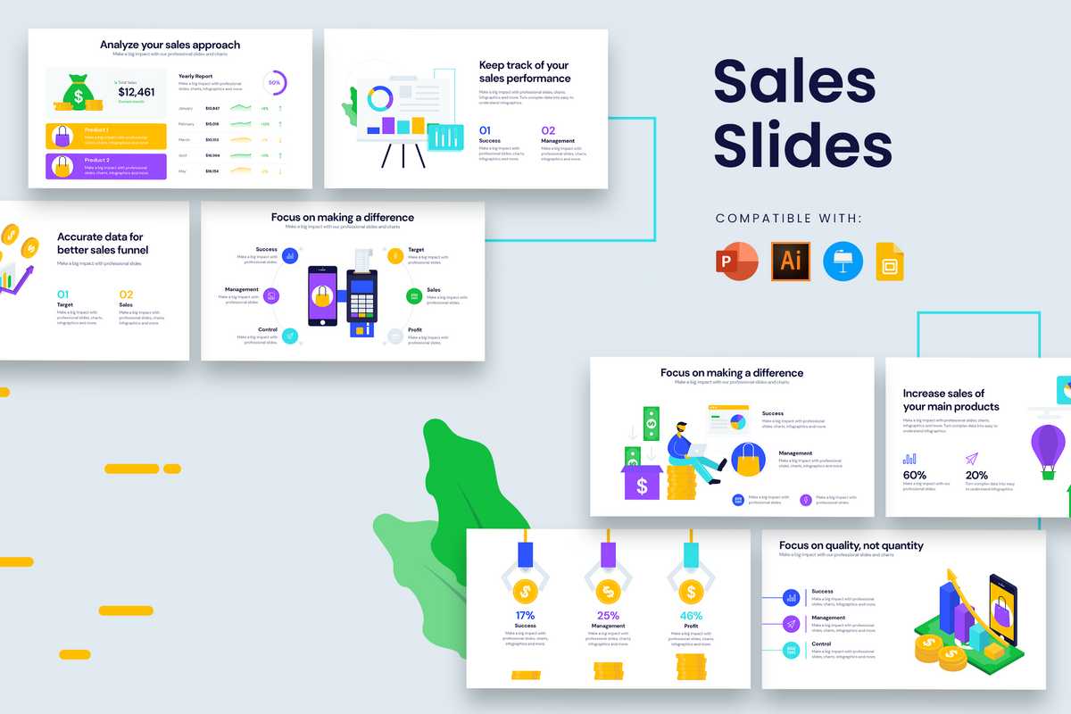 Sales Slide Infographic Templates