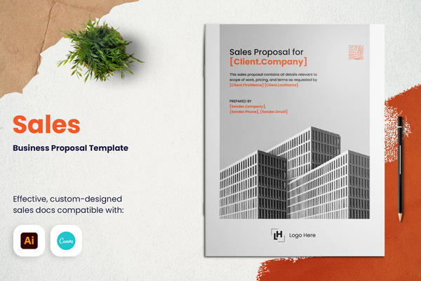 Sales Proposal Template for CANVA & ILLUSTRATOR