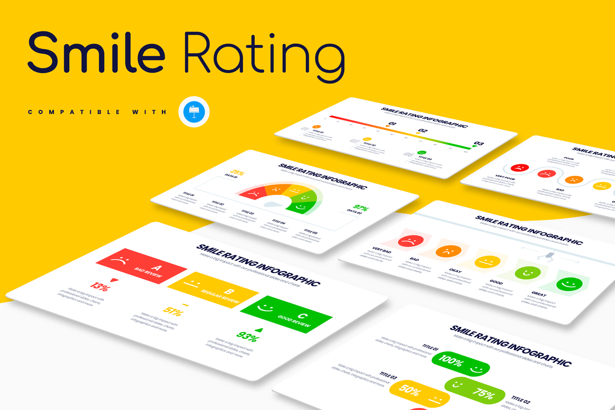 Smile Rating Keynote Infographic Template