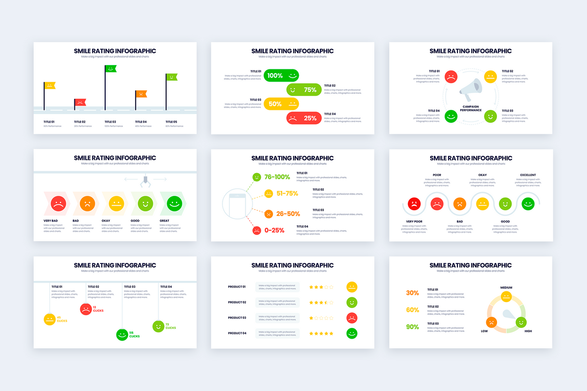 Smile Rating Powerpoint Infographic Template