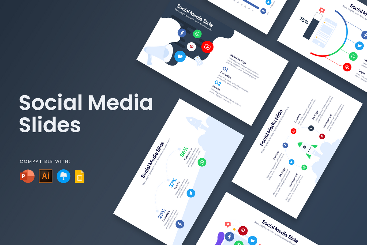 Social Media Slide Infographic Templates