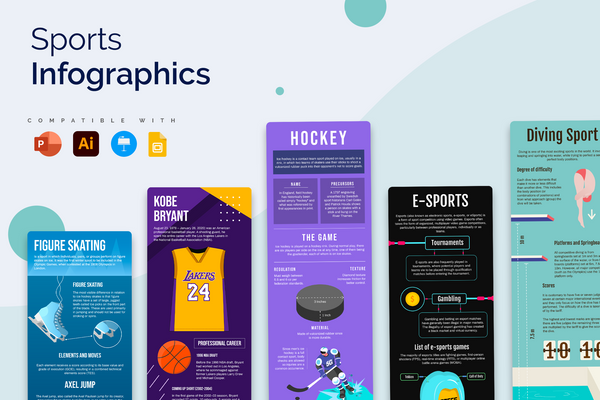 Sports Vertical Infographics Templates