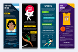 Sports Vertical Infographics Templates