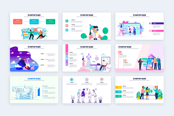 Startup Slides Keynote Infographic Template