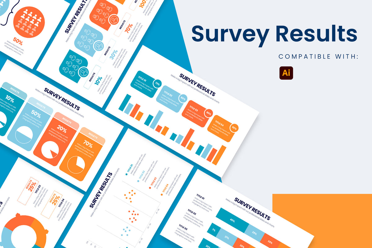Survey Result Illustrator Infographic Template