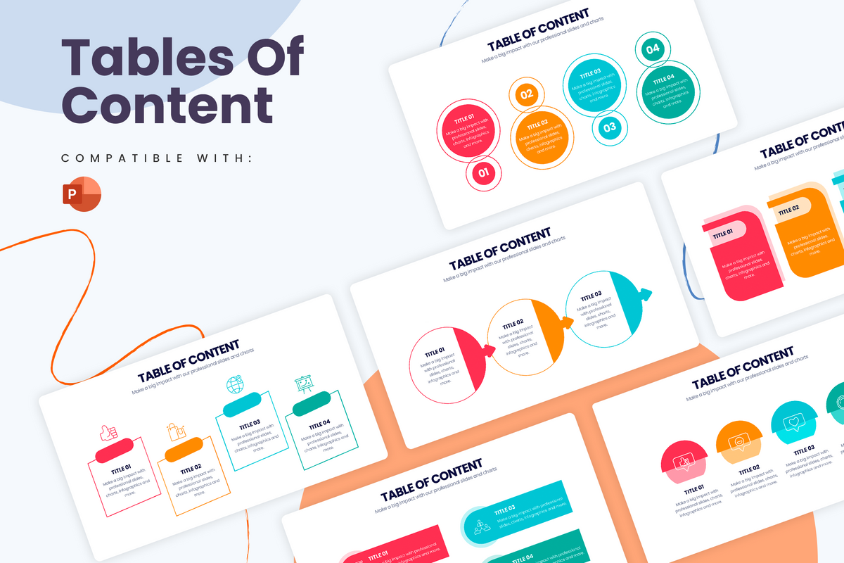 Table of Content Powerpoint Infographic Template