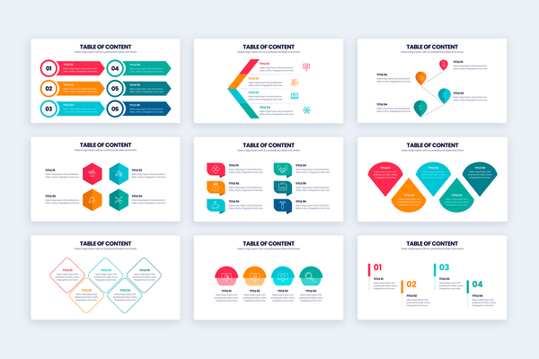 Table of Content Keynote Infographic Template