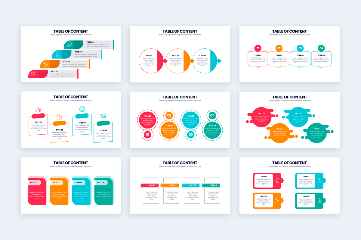 Table of Content Powerpoint Infographic Template