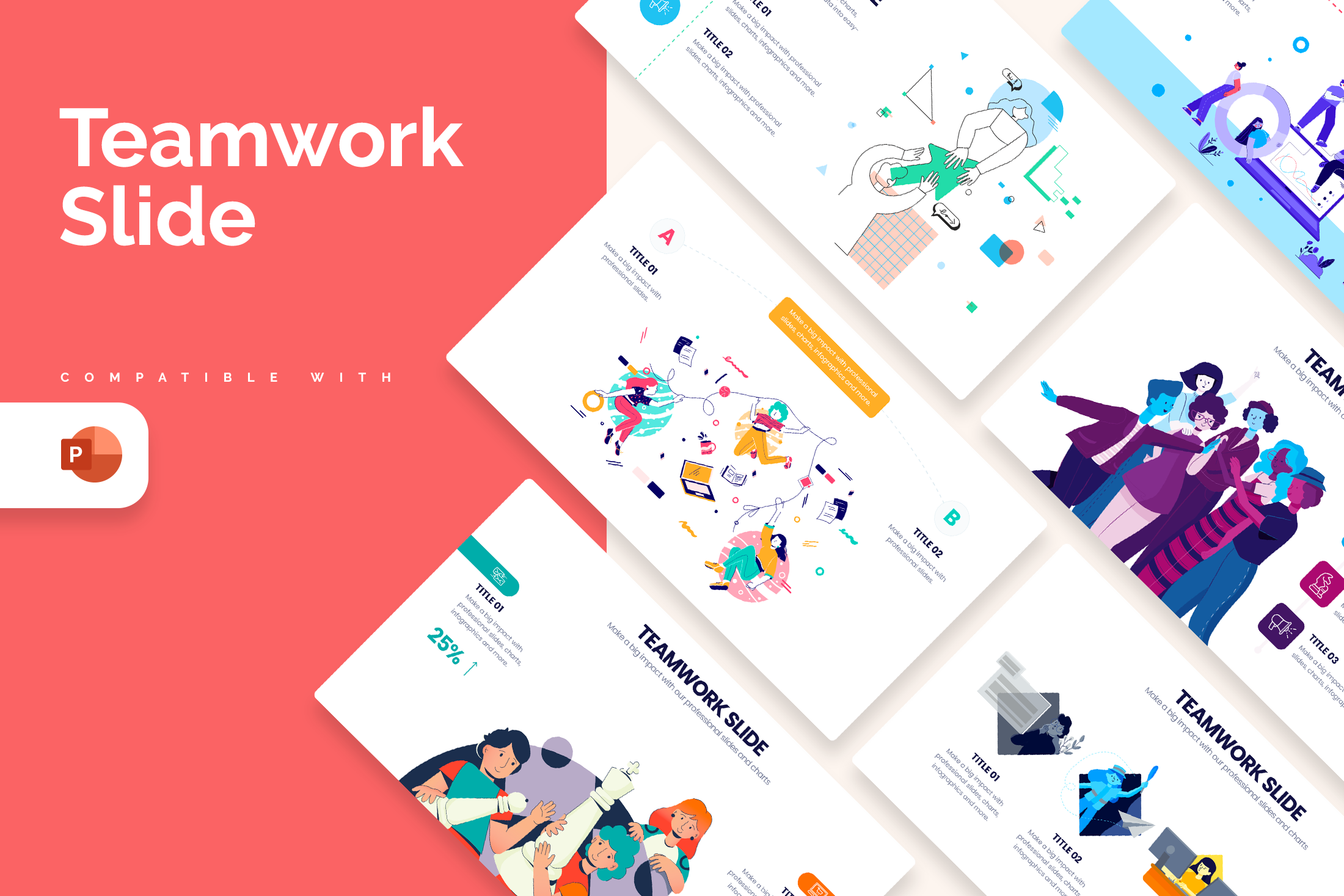 Teamwork Slides Powerpoint Infographic Template – Slidewalla