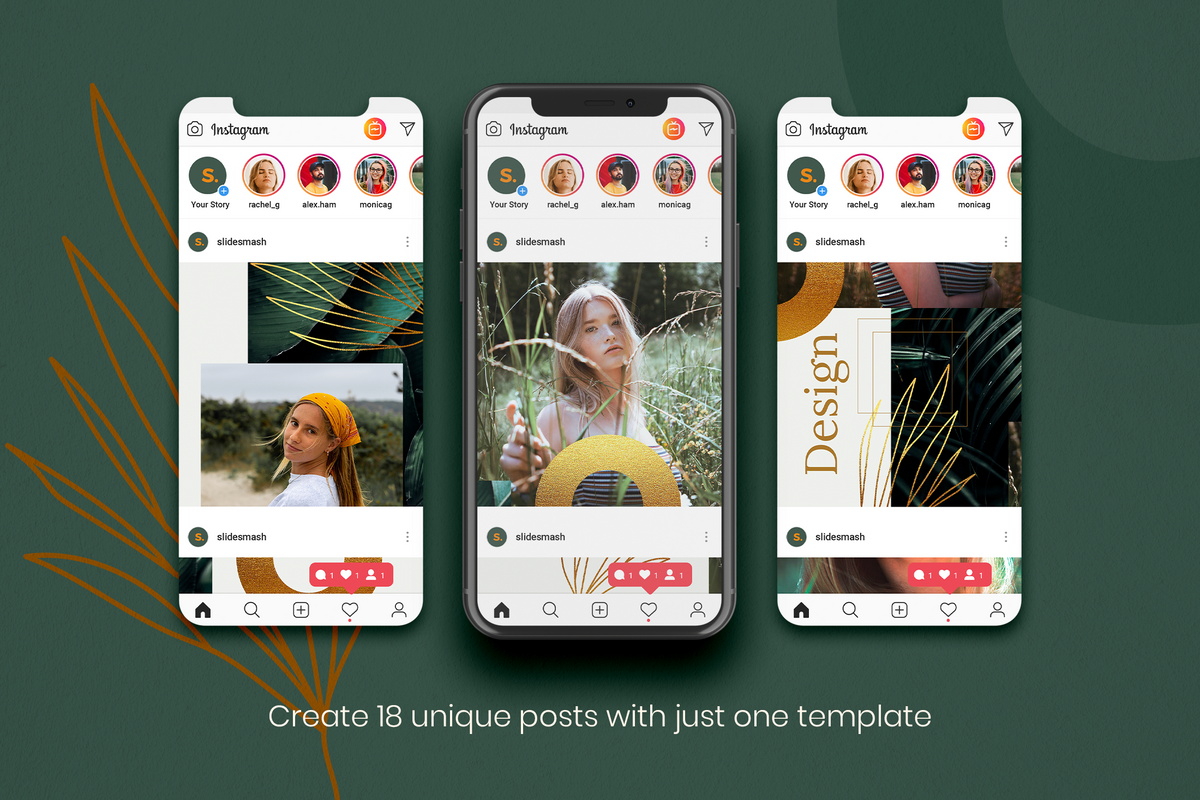 Teresa Instagram Puzzle Template for CANVA & Photoshop