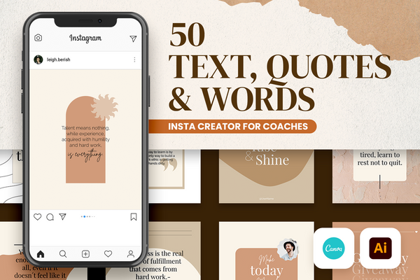 Text, Quotes & Words Post Templates for CANVA